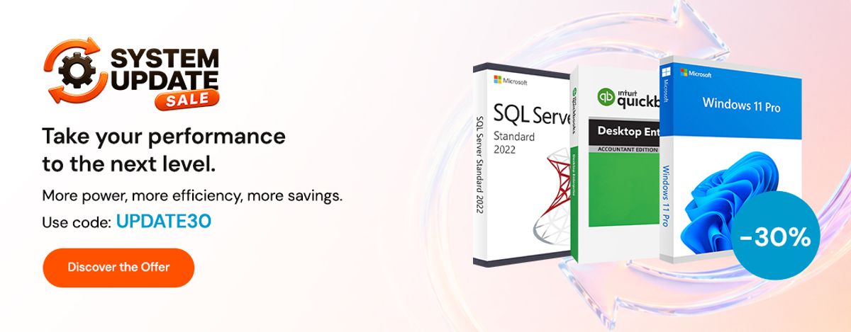 System update 30 percent off